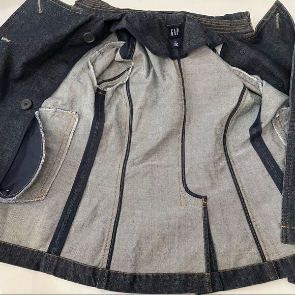 GAP Vintage jean jacket with nautical military sailor suit styling dark Wash XS - Picture 8 of 13